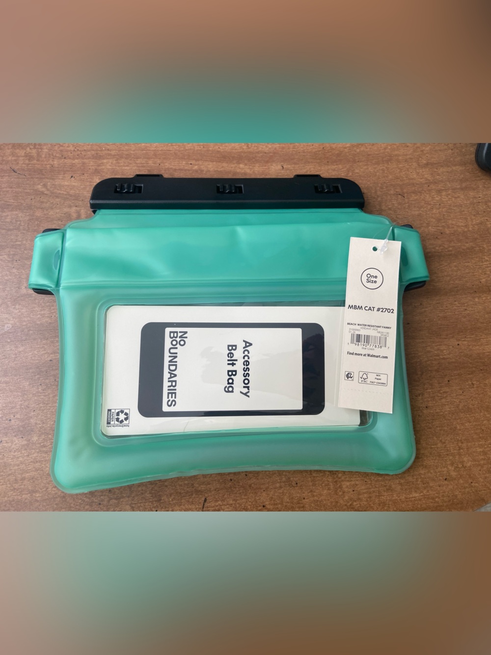 No Boundaries Teal Waterproof Accessory Belt Bag